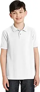 [Port Authority] Youth Silk Touch Polo. Y500 White S