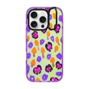 iPhone 16 Pro Impact Ring Stand Case MagSafe Compatible GARDEN BUTTERFLIES & MUSHROOMS by myfawnwy