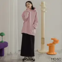 在飛比找momo購物網優惠-【MO-BO】MIT質感厚磅內刷毛棉質長裙(裙子)