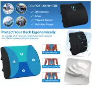 Coccyx Lumbar Back Support Pillow Back Sciatica Pain Relief Memory Foam Car Home