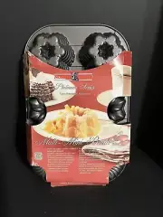 Nordic Ware Multi Mini Bundt Bundtlette Pan 6 Cups Heavy Cast Aluminum Cake Mold