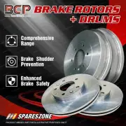 BCP Front + Rear Brake Rotors Drums for Daihatsu Applause A101 6/89-2/90 (for: Daihatsu)
