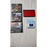 在飛比找蝦皮購物優惠-任天堂 NINTENDO 3DS LL 紅色主機＋魔物獵人 