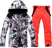 [HOTIAN] Men's Snowsuit, Winter Warm Snow Skiing Sets, for Hiking, Climbing, Insulated Snowboardenchangjia