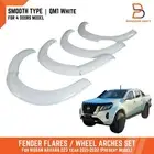 White QM1 Smooth Fender Flares for Nissan Navara D23 21-23 NP300 STX PRO4X SL ST