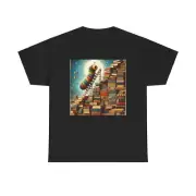 Unisex Adult T Shirt Bookworm Caterpillar Quirky Cute Book Reading Library Cute