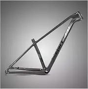 Mountain Bike Frame 27.5er 29 Inch Full Carbon MTB Frame Disc Brake Thru Axle 12x148mm Boost Bicycle Frame 15''/17''/19'' BB92 Tapered Headset XC Cyclocross Frame (Color : Black A, Size : 29x19'')