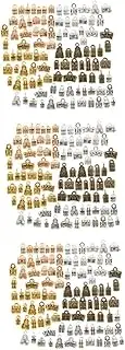 [COHEALI] Alloy Bracelet Accessories Charm Bracelet Bracelets Beads for Jewelry Making Jewelry Pendant Charm Spacer Beads Tube Slide Charm Jewelry Making Charm Hangers Zinc Alloy