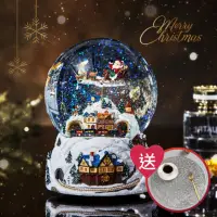 在飛比找momo購物網優惠-【JARLL讚爾藝術】幸福的雪白聖誕水晶球音樂盒(生日情人告