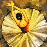 "Ballet" Printed Canvas for Cross Stitch Tapestry Gobelin Embroidery 46386