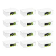 12PK Lemon & Lime Fridge Food Storer Container 900ml 18x12x5.6cm