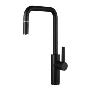 Armando Vicario Luz Kitchen Mixer with Pull-Out Tap - All Black