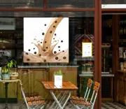 3D Bubble Tea G3016 Pearl Tea Shop Window Stickers Vinyl Wall Mural Decals Honey