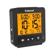 Small Digital Atomic Travel Alarm Clock with Auto-Dim Temperature 2 Alarm Sets