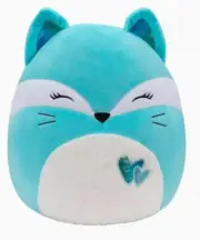 Squishmallow Original2024 Valentine Day Pania TheTeal Blue Fox 14”Plush Toy NWOT