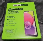 Simple Mobile Samsung Galaxy A03s 32GB, 6.5", Black - BRAND NEW & FACTORY SEALED