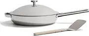 [Our Place] Titanium Always Pan Pro - 27cm (2.65L) No-Coating Nonstick Skillet | Tri-Ply Titanium & Stainless Steel | Safe for Oven, Induction & All Cooktops up to 535°C | Includes Spatula | Chrome
