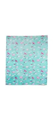 Aqua Unicorn 5ft by 6ft Throw Plush soft Blanket
