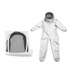 Beekeepers Ventilated Bee Suit White Beekeeping Apiary Suit with Hat Veil