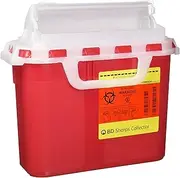 BD 5.4 Quart Red Horizontal Entry Sharps Container