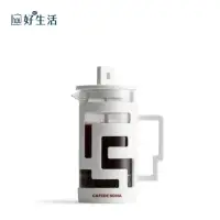 在飛比找momo購物網優惠-【hoi! 好好生活】迷宮法壓壺-白色350ml