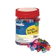 Acrylic Ice Rocks - 2 lbs, acrlylic ice Stones, Loose Parts, Colored Counting...