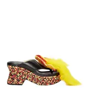 Petal flatform sandal in lambskin 36,37,38,39 Multicolor