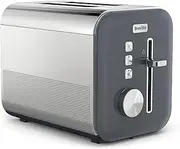 [Breville] High Gloss 2-Slice Toaster with High-Lift & Wide Slots | Grey & Stainless Steel [VTT968]