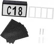 1 Set Solar Address Sign with LED Light for Garden and Door Night Visibility House Number Plaque for Courtyards and Pathways Easy to Install and Durable