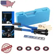 Precision Hydraulic Wire Terminal Crimper with 8 Crimping Dies for Professionals