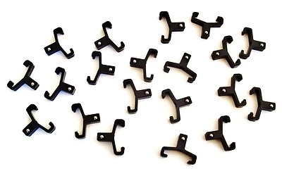 20 GOLIATH INDUSTRIAL ABS 1/4" BLACK REPLACEMENT SOCKET RACK RAIL CLIPS SC14BL