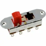 NEW (1) Switchcraft® On-Off-On Slide Switch for Fender Mustang® - Red Knob