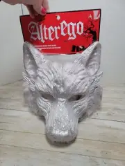 Alter Ego Bad Wolf Riding Hood Hard Plastic Silver w/ Silver Gray Wig Halloween