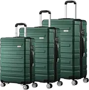 [MAZAM] Suitcase Set 3PC Trolley Suitcase Luggage Green