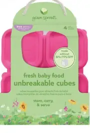 Green Sprouts - Baby food storage, Freezer Cubes, 4 Cubes Store, Carry, Serve