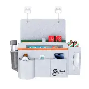 Blikesi-Bedside Caddy - Felt Grey With 9 pockets – Wipes Holder - Bed Storage...