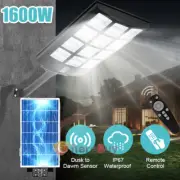 1600W Outdoor Solar Wall Light LED Motion Sensor Bright Flood Street Lamp 3 Mode