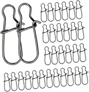 Toddmomy 100Pcs Snap Clips for Daily Use Fishing Durable Duo Lock Snaps Wear Resistant Connector for Various Fishing Methods for Saltwater and Freshwater Tackle