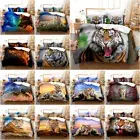 Wolf Tiger Quilt Doona Duvet Cover Set Pillowcase Single Double Queen King Decor