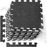 DEAYOU 16pc Interlocking Foam Mat – 12"x12" EVA Tiles for Gym, Play & Fitness