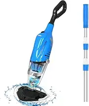 [PoolyPoly] 2025 Pool Vacuum Cleaner with Battery, 80 Minutes Running Time Pool Floor Vacuum Cleaner Cordless Electric Pool Vacuum Cleaner with Telescopic Rod, Pool Cleaner for Spas, Hot Tubs, Pools