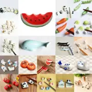 Cute Animal Ceramic Chopsticks Spoon Fork Holder Kitchen Chopstick Rest Stand