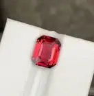 3.80 Ct Red Garnet Loose Gemstone – Natural Emerald Cut – Tanzania