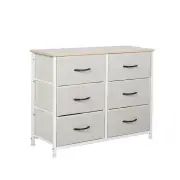 Levede Storage Cabinet Tower Chest of Drawers Dresser Tallboy 5 Drawer Beige