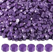 720Pcs Wax Sealing Beads, Purple Sealing Wax Beads, 0.55lb Purple Octagon Wax Seal Beads for Wax Seal Stamp, Cards, Wedding Invitations, Wine Packages, Gift Wrapping, Letter Sealing (Purple)