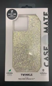Case-Mate Twinkle Series Designer Case for Apple iPhone 13 Pro Max, Stardust