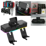 Wall Storage Mount Colorful Hanging Charger w/Screen Throwing for Switch Joycon