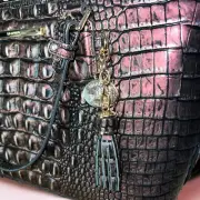 NWT Brahmin Leather Mini Asher Satchel Shoulder Bag inPLUMMelbourne!
