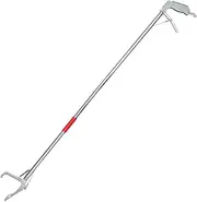 1Pc Folding Snake Catch Clamp Stainless Steel Capture Clip with Lock Durable Portable Snake Trap for Home Garden Agriculture and Outdoor Use