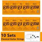 Orphee Classical Guitar Strings Bulk Pack 10 Sets Silver Nylon String 2845Gauge